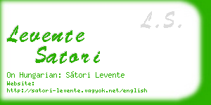 levente satori business card
