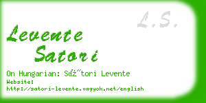 levente satori business card